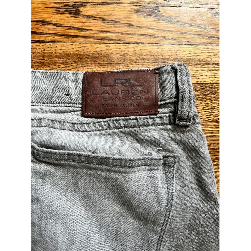 Lauren‎ Ralph Lauren Petite Grey Straight Leg Jeans LRL Denim Pants 4P - Picture 5 of 5